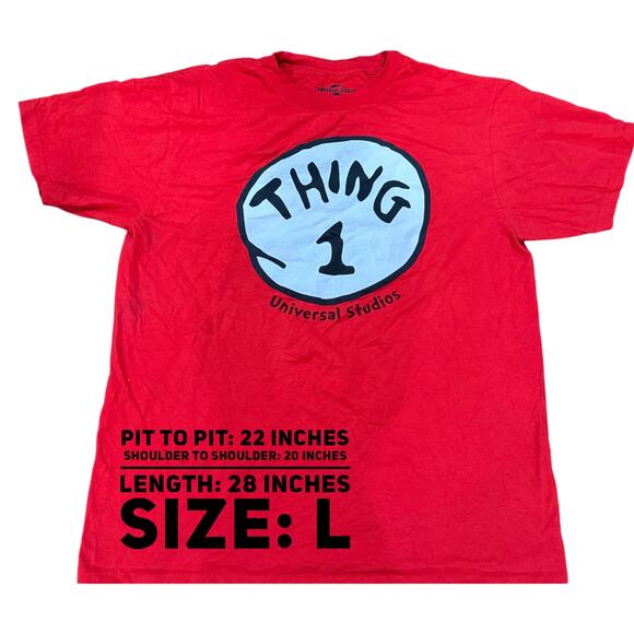 Vintage Tees - Universal Studios The Cat in the Hat Thing 1 Tee*SZ L - Picture 3 of 6
